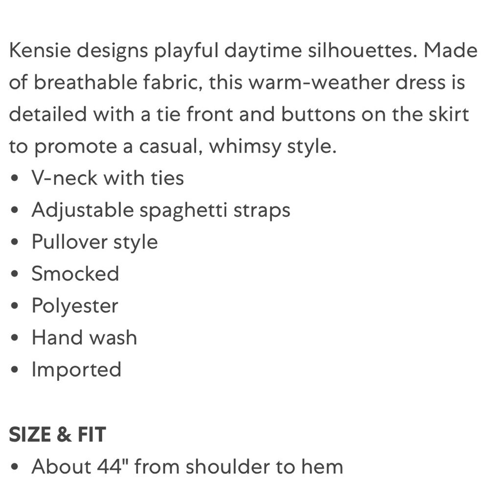 Kenzie Tie Front Midi Dress w Smock Back - Picture 2 of 5